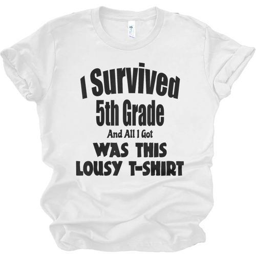 Fifth 5th Grade Graduation Shirt Child Graduate Education Unisex Jersey T-Shirt - Best Gift Smart