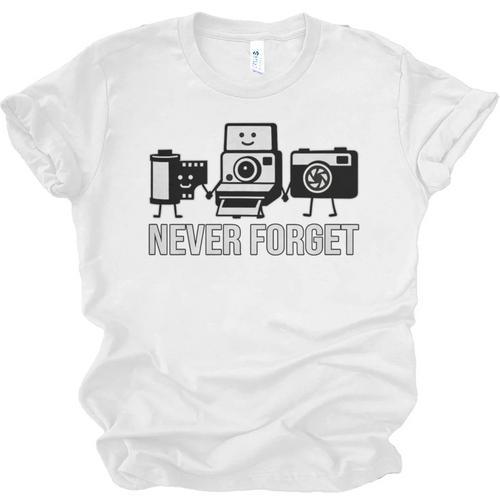 Never Forget Retro Camera Photography Nostalgia Premium Tri-Blend Unisex Jersey T-Shirt - Figerry