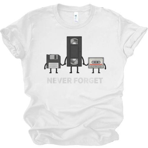 Never Forget Retro Nostalgia Tapes Throwback 80s Premium Tri-Blend Unisex Jersey T-Shirt - Figerry