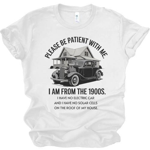 Forgive Me I'm From The 1900s No E-Car No SolarCells Premium Tri-Blend Unisex Jersey T-Shirt - Figerry