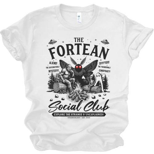 Fortean Social Club Bigfoot Mothman Alien Cryptid Introvert Unisex Jersey T-Shirt - Raresse