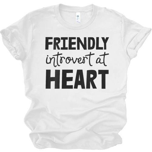 Friendly Introvert At Heart Unisex Jersey T-Shirt - Raresse