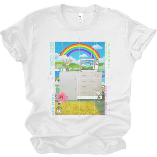 Frutiger Aero Aesthetic Rainbow Glitch Art Premium Tri-Blend Unisex Jersey T-Shirt - Figerry