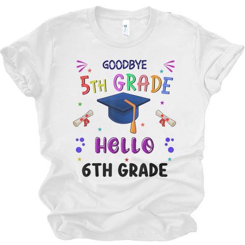 Goodbye 5th Grade Graduation 2025 6th Grade Graduate Kids Unisex Jersey T-Shirt - Best Gift Smart