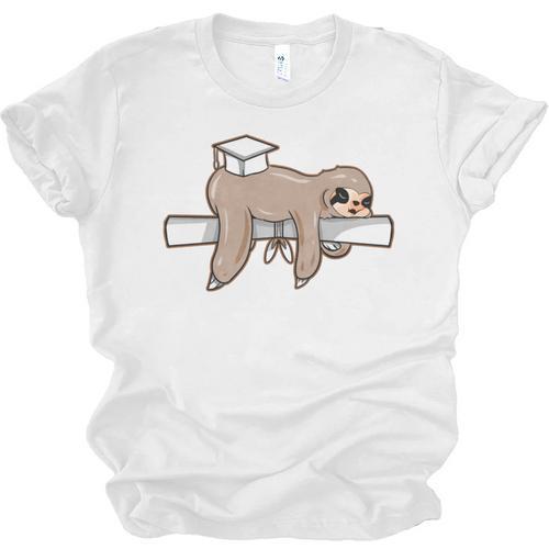 Graduation 2022 PhD Sloth Bachelor Master School Doctor Unisex Jersey T-Shirt - Best Gift Smart