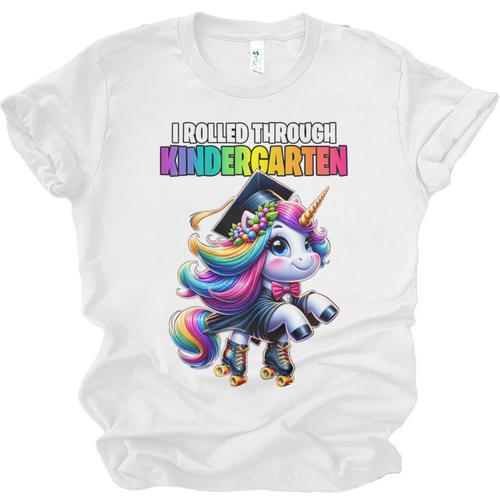 Graduation Kindergarten Unicorn Roller Skate Girls Grad Unisex Jersey T-Shirt - Best Gift Smart