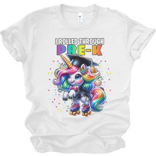 Graduation Pre-K Unicorn Roller Skate Girls Preschool Grad Unisex Jersey T-Shirt - Best Gift Smart