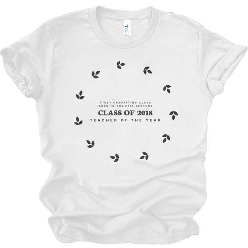 Graduation For Her TEACHER OF THE YEAR Class Of 2018 Unisex Jersey T-Shirt - Best Gift Smart