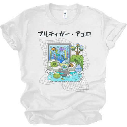Grass Fun UI UX Er Computer Retro Fish Frutiger Aero Premium Tri-Blend Unisex Jersey T-Shirt - Figerry