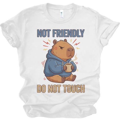 Grouchy Capybara Not Friendly Do Not Touch Introvert Premium Tri-Blend Unisex Jersey T-Shirt - Raresse