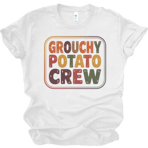 Grouchy Potato Crew Introvert Sarcasm Premium Tri-Blend Unisex Jersey T-Shirt - Raresse