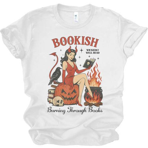 Halloween Bookish Witchy Book Club Hot Girls Read Unisex Jersey T-Shirt - Bookorys