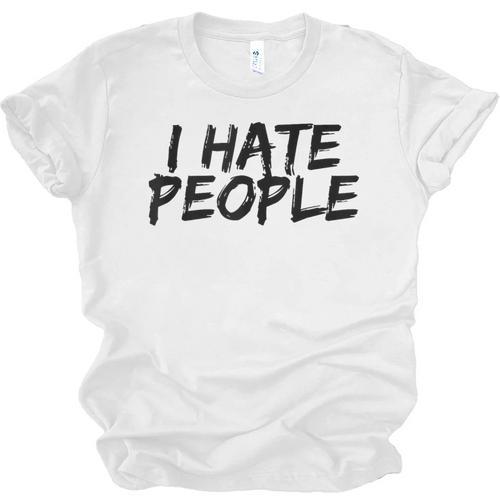 I Hate People Graffiti Introverts Meme Loner Unisex Jersey T-Shirt - Raresse