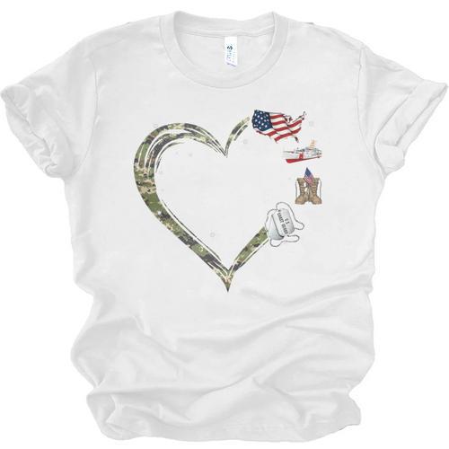 Heart Coast Guard Wife Coast Guard Graduation Wife USCG Wife Unisex Jersey T-Shirt - Best Gift Smart