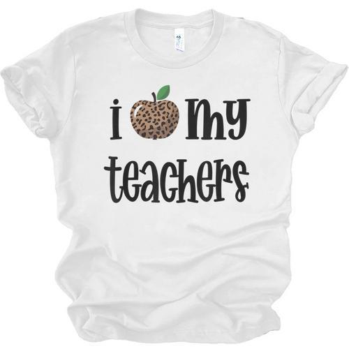 I Heart My Teachers I Love My Teachers Graduation Kids Teens Unisex Jersey T-Shirt - Best Gift Smart