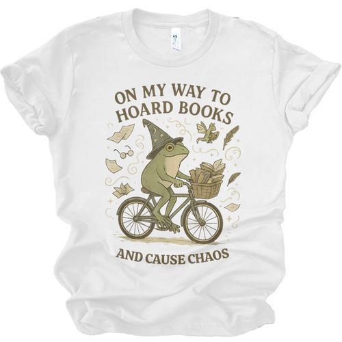 On My Way To Hoard Books And Cause Chaos Tom Foolery Unisex Jersey T-Shirt - Bookorys UK