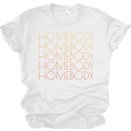 HOMEBODY For Men And Women Introverts Fun Graphic Unisex Jersey T-Shirt - Raresse