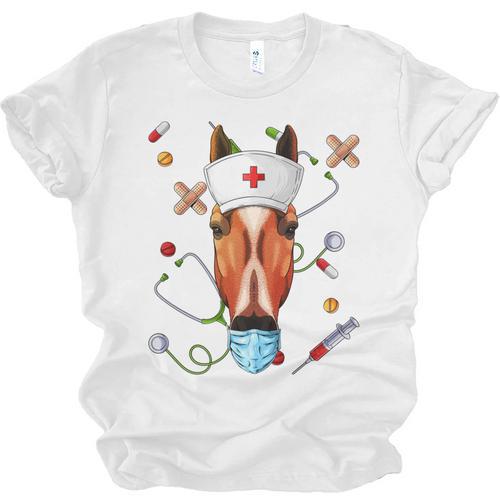 Horse Nurse RN ER Nursing School Graduation Unisex Jersey T-Shirt - Best Gift Smart