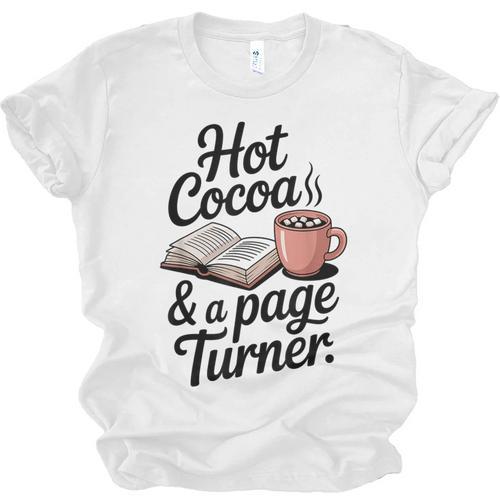Hot Cocoa And a Page Turner Book Lovers Hot Chocolate Unisex Jersey T-Shirt - Bookorys DE