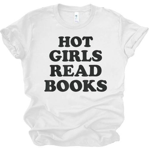 Hot Girls Read Books Lover Bookworm Librarian Book Reading Unisex Jersey T-Shirt - Bookorys