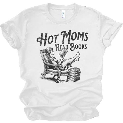 Hot Moms Read Books For Moms Book Lover Unisex Jersey T-Shirt - Bookorys