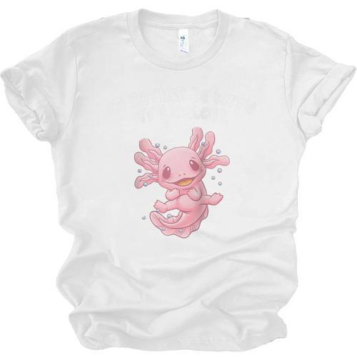 Id Rather Be With My Axolotl Salamander Introvert Raglan Baseball Tee Unisex Jersey T-Shirt - Raresse