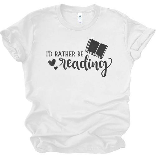 I'd Rather Be Reading Book Lover Bookworm Reading Unisex Jersey T-Shirt - Bookorys AU