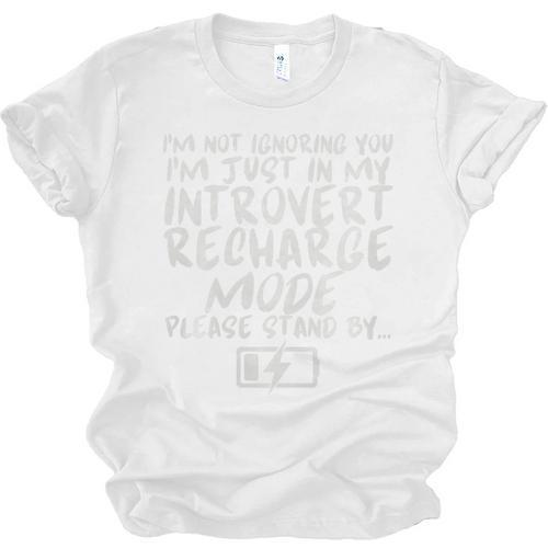 I'm Not Ignoring You I'm Just In My Introvert Recharge Mode Premium Tri-Blend Unisex Jersey T-Shirt - Raresse