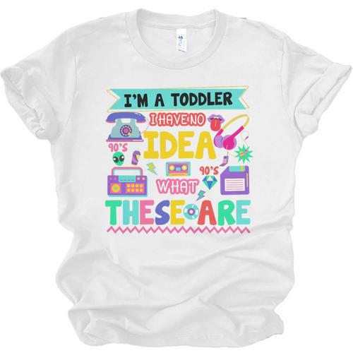 I'm A Toddler I Have No Ideas Retro Vintage 90s Nostalgia Premium Tri-Blend Unisex Jersey T-Shirt - Figerry