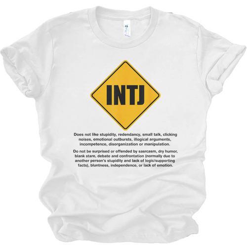 INTJ Warnings Architect Personality Type Introvert Unisex Jersey T-Shirt - Raresse
