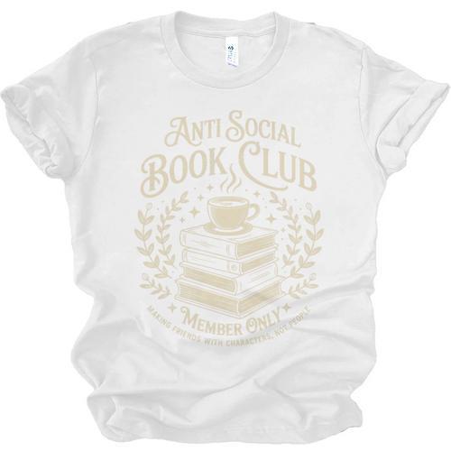 Introvert Books Club Member Coffee Book Lovers Vintage Premium Tri-Blend Unisex Jersey T-Shirt - Raresse