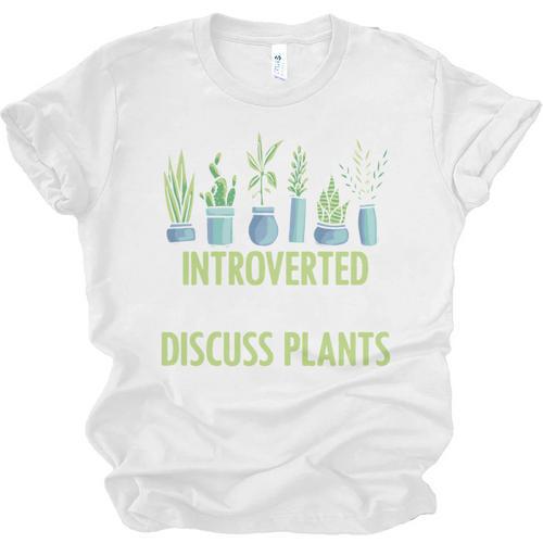 Introvert Farming Life Gardening For Geeky Plant Lover Unisex Jersey T-Shirt - Raresse