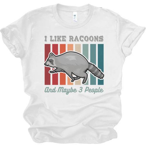 Introvert Raccoon Animal Lover Trash Panda Antisocial Retro Unisex Jersey T-Shirt - Raresse