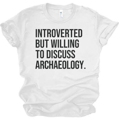 Introverted Archaeologist Archaeology Introvert Unisex Jersey T-Shirt - Raresse