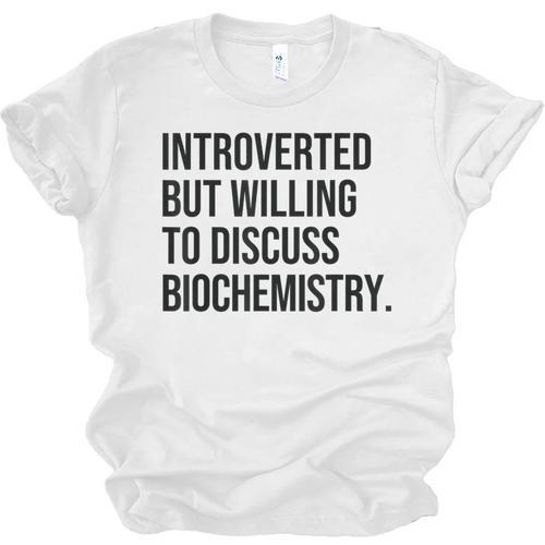 Introverted Biochemist Biochemistry Introvert Unisex Jersey T-Shirt - Raresse