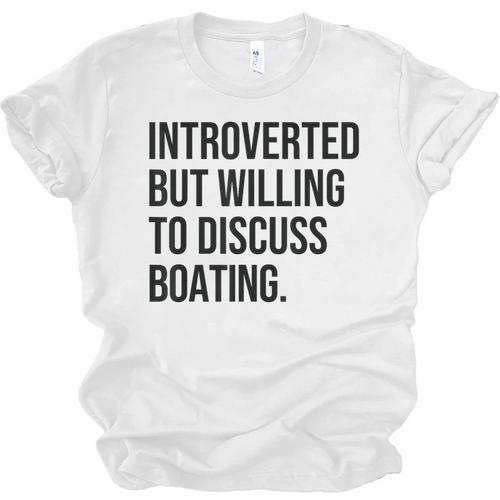 Introverted Boater Boating Introvert Unisex Jersey T-Shirt - Raresse
