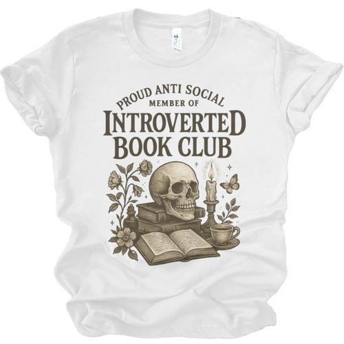 Introverted Book Club Member Anti Social Reader Unisex Jersey T-Shirt - Bookorys