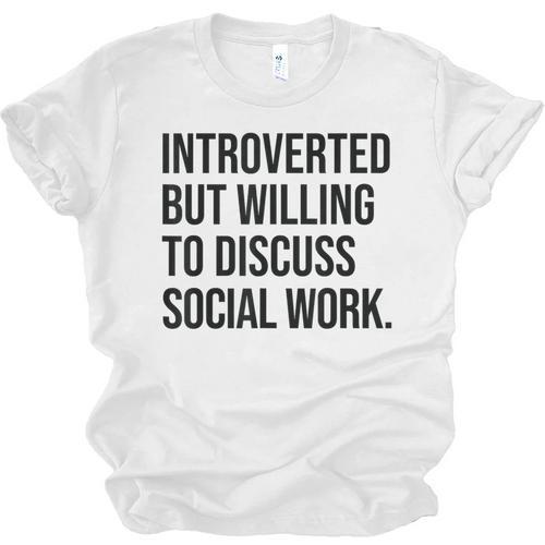 Introverted Caseworker Social Work Introvert Unisex Jersey T-Shirt - Raresse