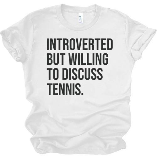 Introverted Tennis Player Tennis Introvert Unisex Jersey T-Shirt - Raresse