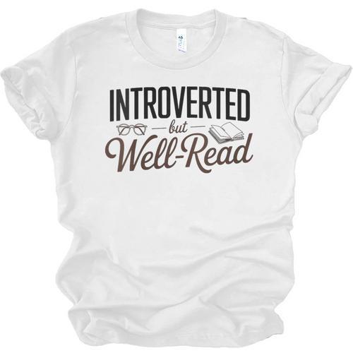 Introverted But Well-Read Book Lover Unisex Jersey T-Shirt - Bookorys AU
