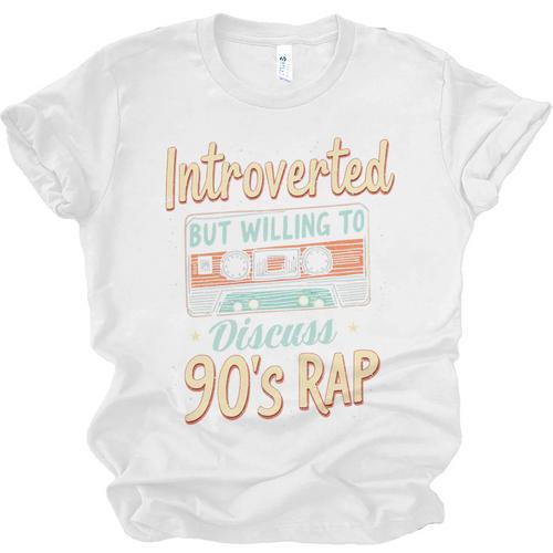 Introverted But Willing To Discuss 90s Rap Premium Tri-Blend Unisex Jersey T-Shirt - Raresse