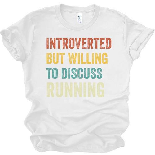 Introverted But Willing To Discuss Running Hobby Unisex Jersey T-Shirt - Raresse