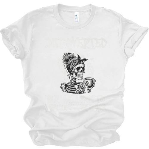 Introverted But Willing To Discuss Snacks Coffee Premium Unisex Jersey T-Shirt - Raresse