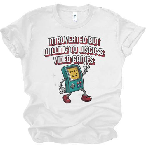 Introverted But Willing To Discuss Video Games Introvert Raglan Baseball Tee Unisex Jersey T-Shirt - Raresse