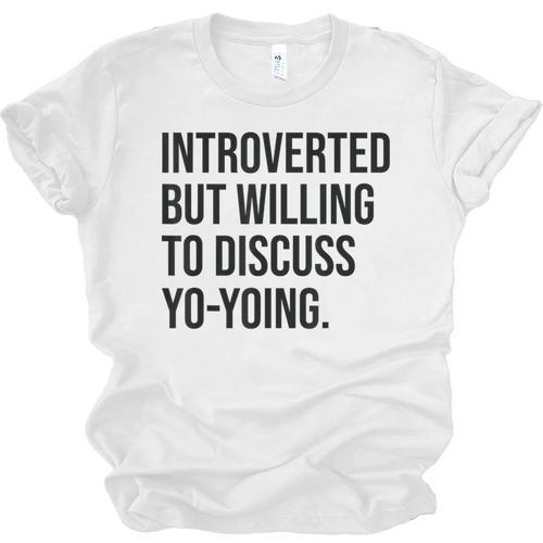 Introverted Yoyo Toy Player Yo-Yo Introvert Unisex Jersey T-Shirt - Raresse