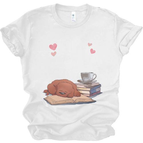 Just a Girl Who Loves Dogs Books Coffee T-Shirt Unisex Jersey T-Shirt - Bookorys DE