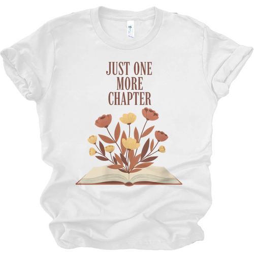 Just One More Chapter Book Lovers Floral Unisex Jersey T-Shirt - Bookorys DE