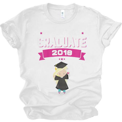 Kids Kindergarten Graduate 2018 Graduation Girls Unisex Jersey T-Shirt - Best Gift Smart