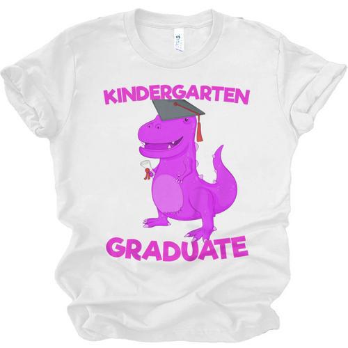 Kids Kindergarten Graduation Idea For Girls Dinosaur Unisex Jersey T-Shirt - Best Gift Smart