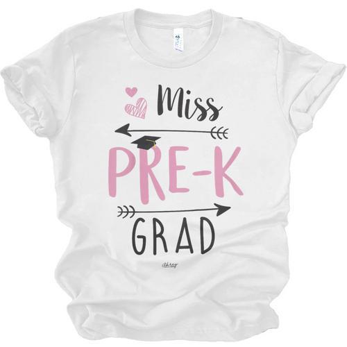 Kids Miss Pre-K Grad Graduation Shirt Cute School Tees Unisex Jersey T-Shirt - Best Gift Smart